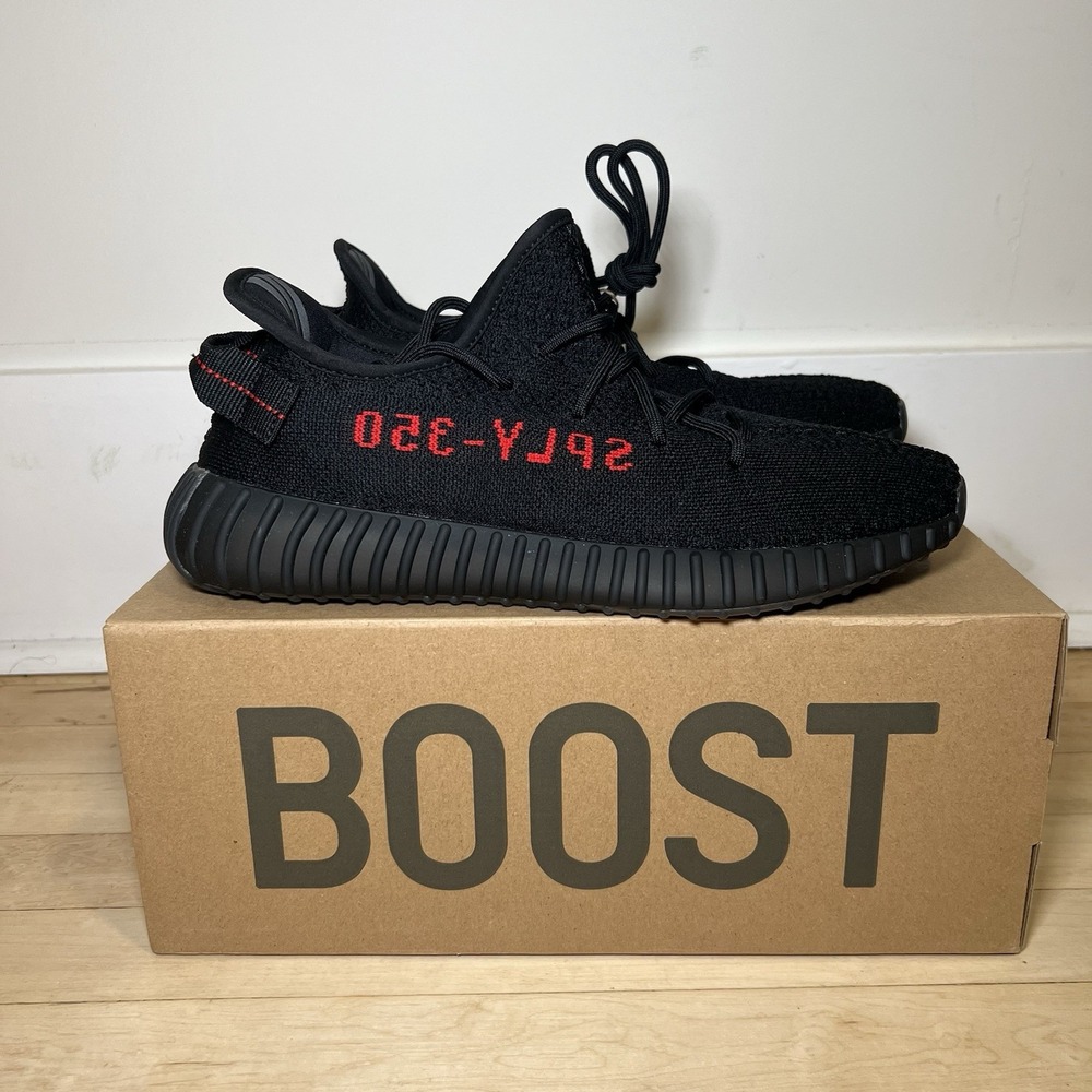 Adidas Yeezy Boost 350‎ V2 Black Red Bred 100% Authentic Size 10.5 New In Box